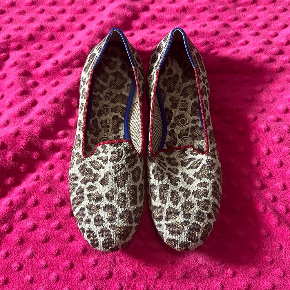 Rothy Mocha Spot Leopard Print Loafer